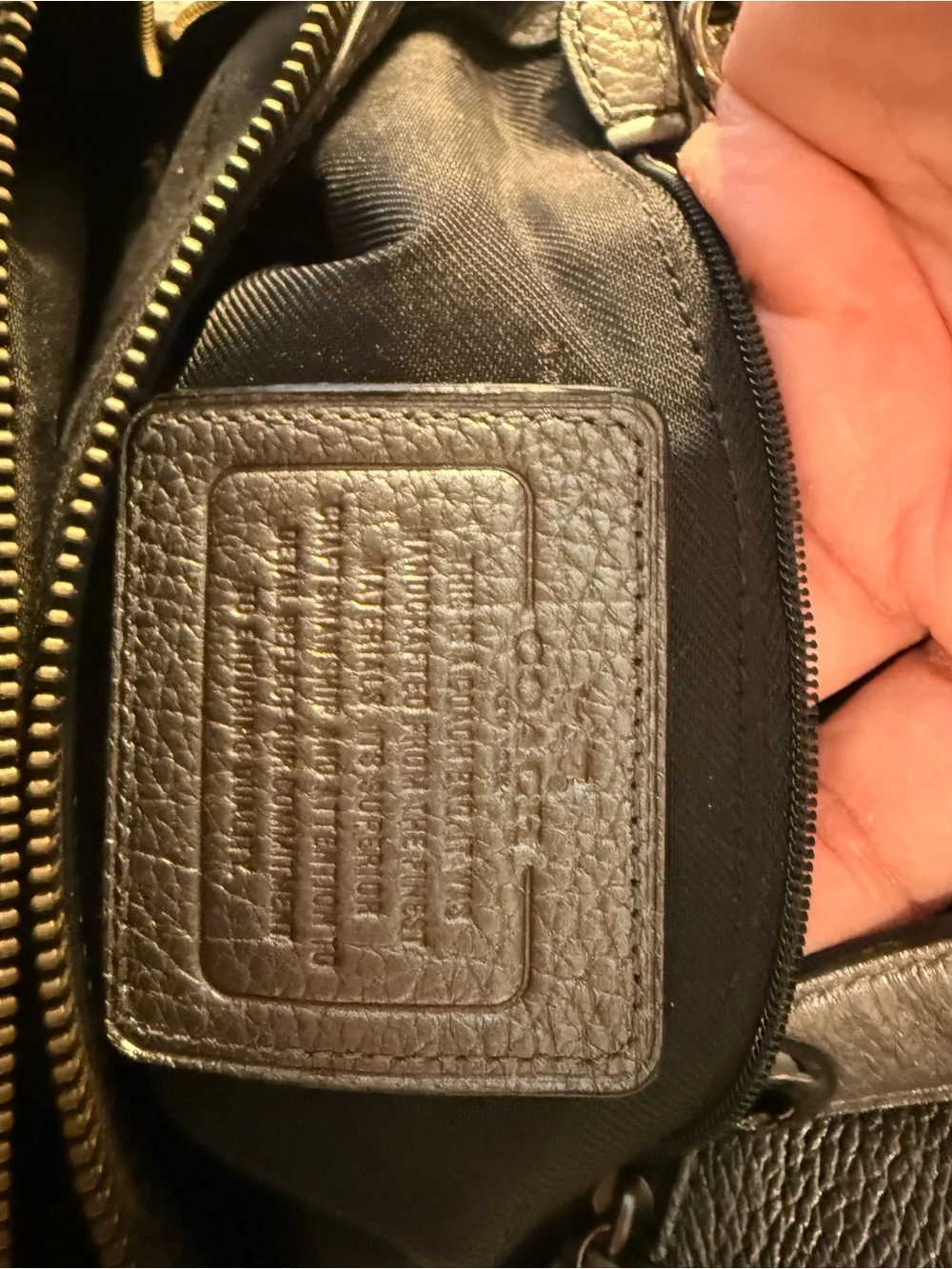 Coach satchel metallic